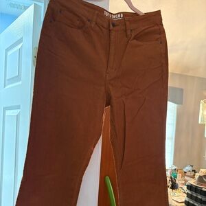 7 For All Mankind Long Tan Corduroy Pants